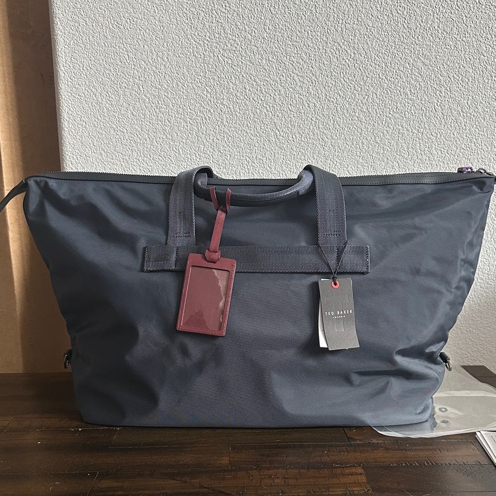 Ted Baker Navy Weekender Duffel Bag NWT